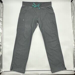 FIGS Kade Cargo Scrub Pants in Graphite Gray Women's Size Medium T21004 - Stain!
